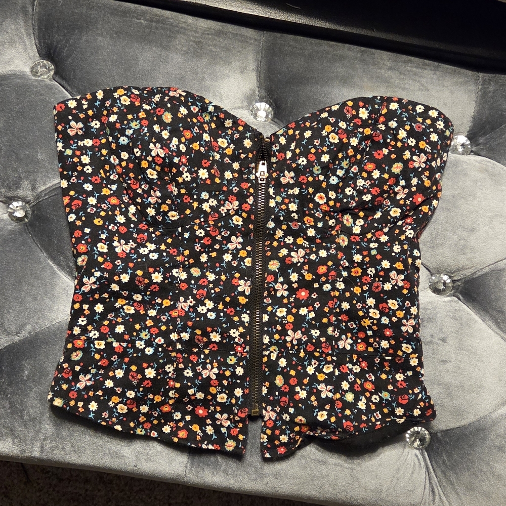 American Rag Black Smocked Top